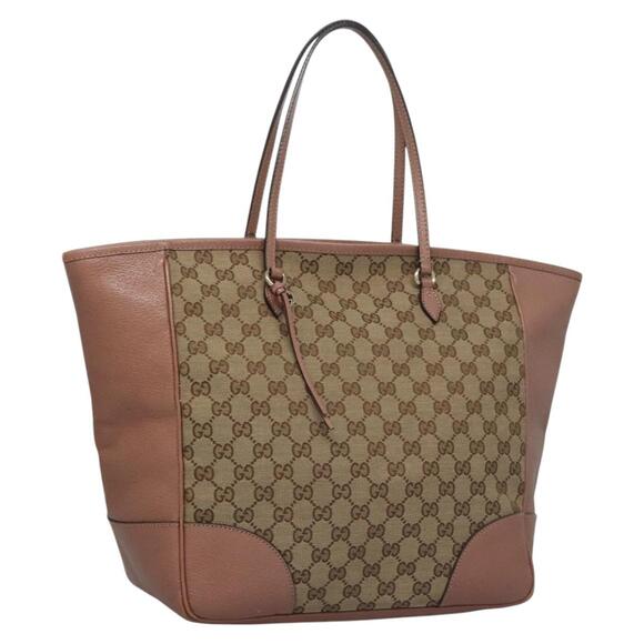 GUCCI GG Canvas Tote Bag Beige Gold - Picture 1 of 16